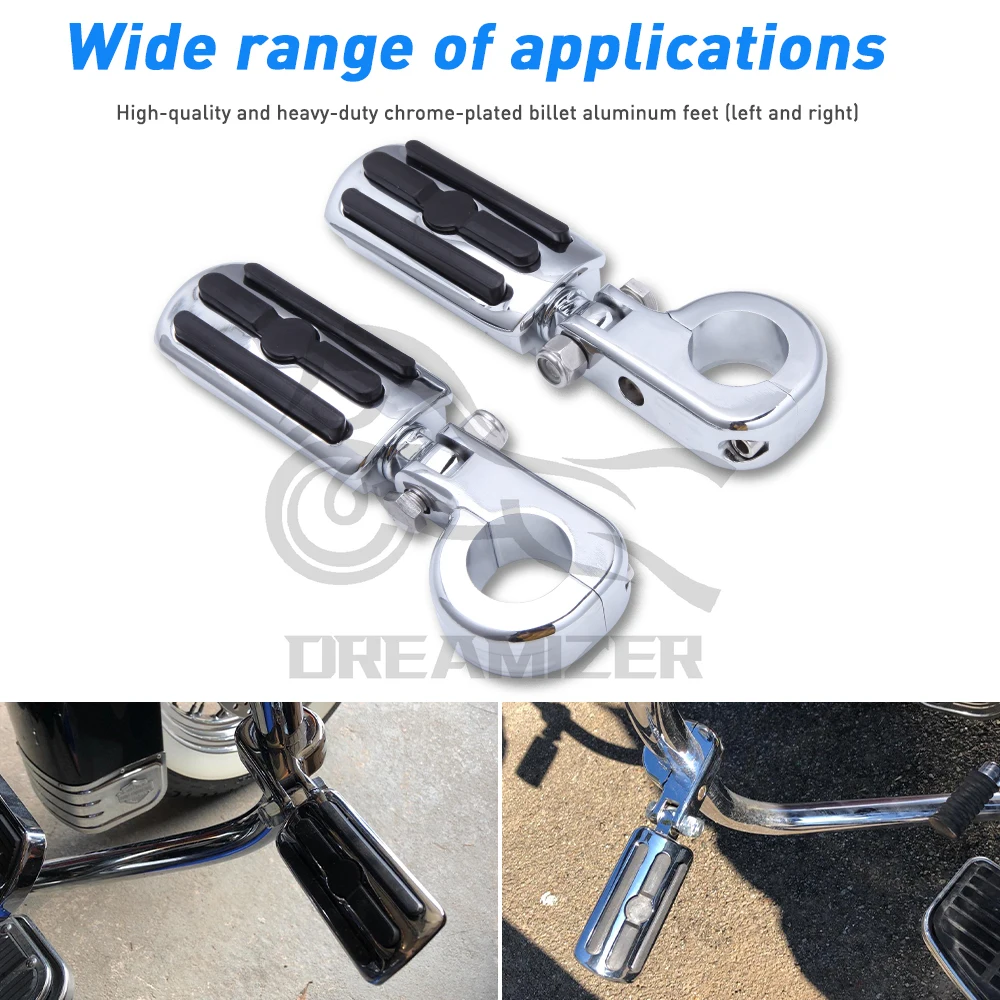 

Motorcycle 32mm 1-1/4" Crash Bar Highway Foot Pegs For Harley Touring Dyna Road King Street Glide Pedal Footrest Engine Guard