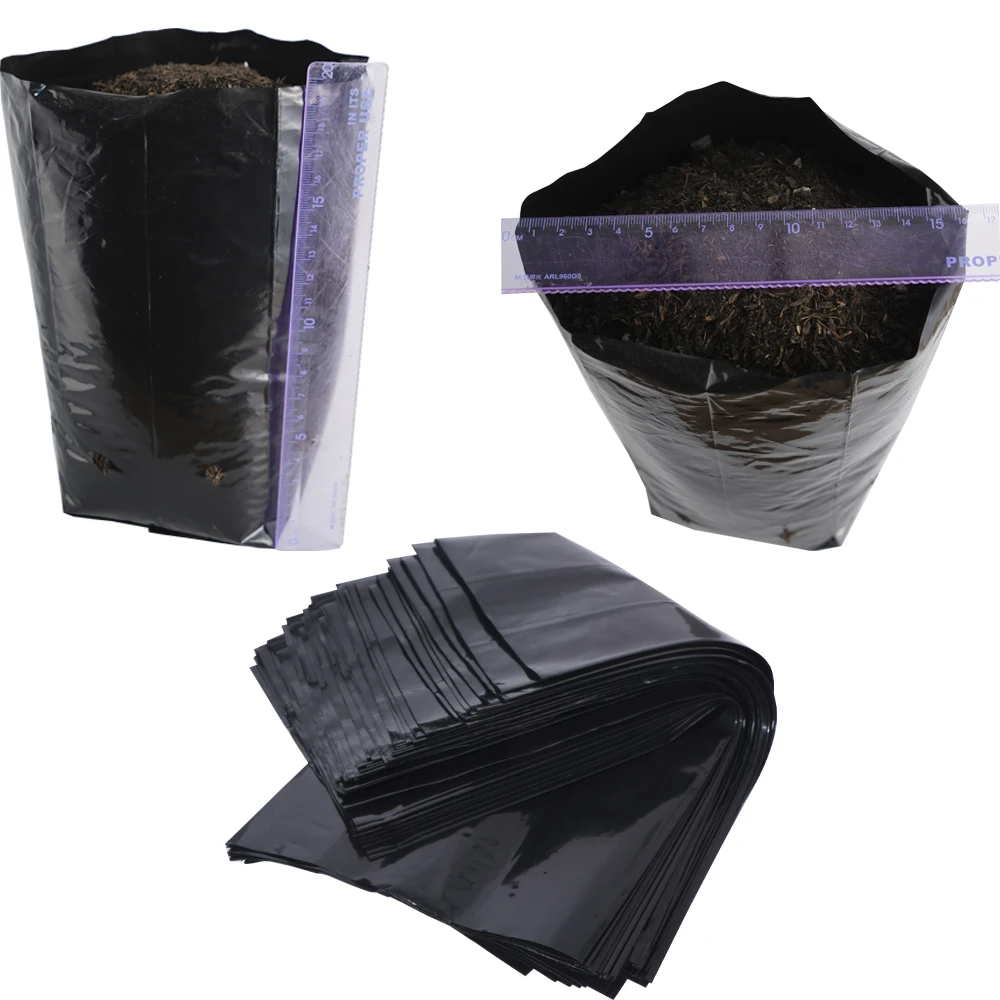 10-100 planting bags PE polybags vegetable nursery bags garden plastic peanut thickened planting nursery pots planting bag