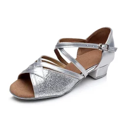 Adults/Children 24-40 size Latin Dance Shoes Women Ballroom Children's Dance Shoes soft-soled Professional Salsa Practice Shoes