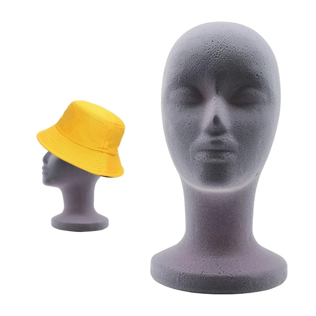 Female Styrofoam Wig Head, Manikin Foam Head, Hat Wig Display Stand For  Style Model And Display Hair Hats And Hairpieces