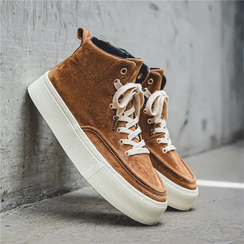 

Кроссовки мужские высокие, дышащие легкие кеды, удобная обувь для ходьбы, Нескользящие, для скейтборда, повседневная обувь, 2023