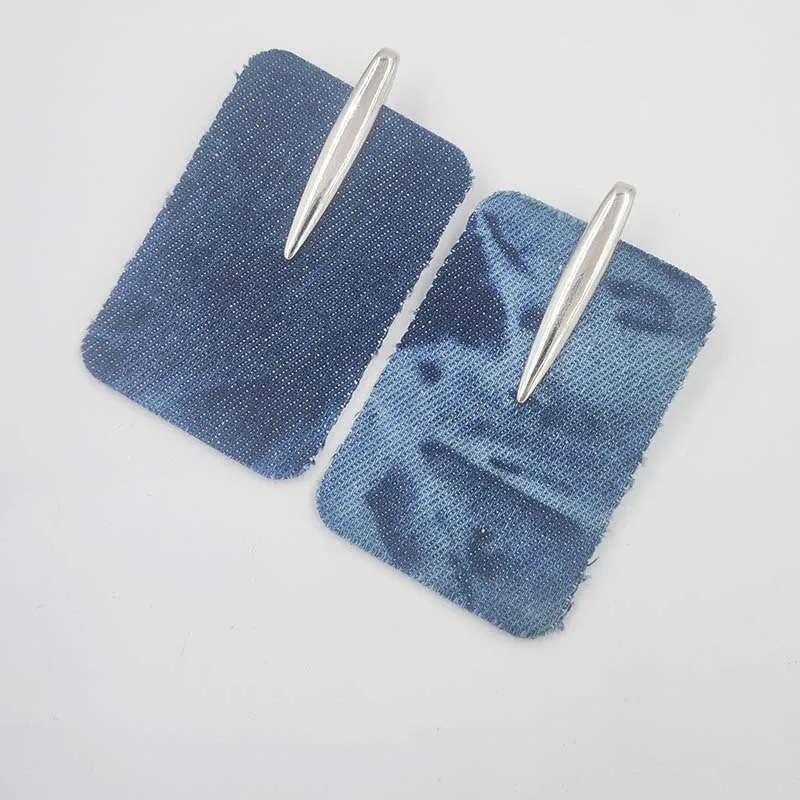 Bohemia Ombre Denim Geometric Square Drop Earrings for Women Fashion Jewelry 3