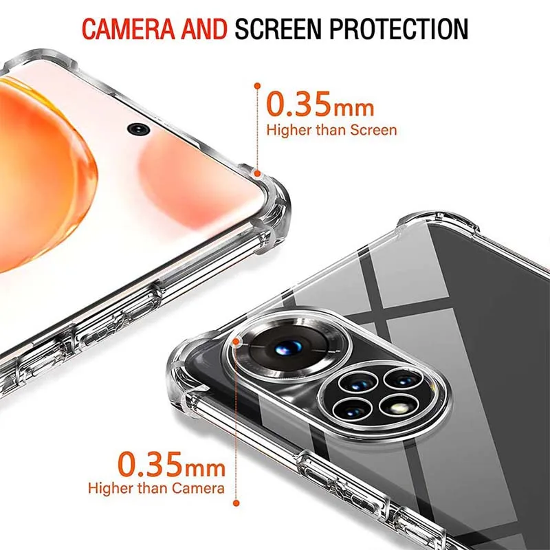 Thick Shockproof Soft Silicone Clear Phone Case Cover