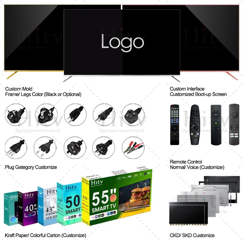 55inch Android WebOs Smart TV Television 55 65 75 85 Inch Full Screen 4K UHD LED TV - Image 4