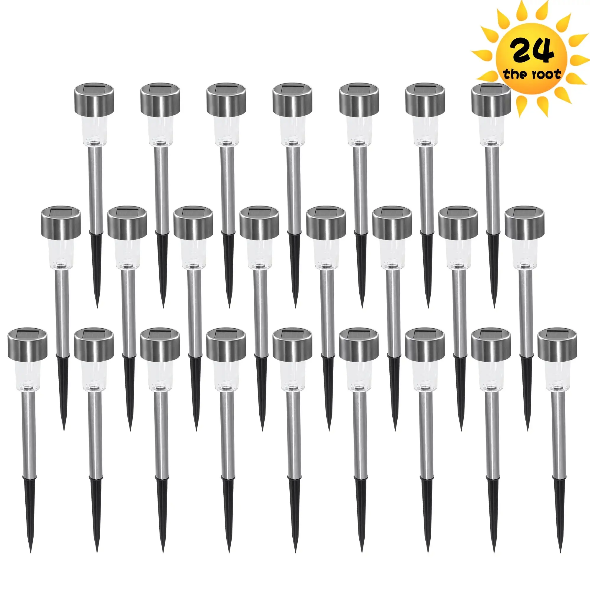 1/2/4/8/12/24PCS Solar Lights Outdoor Lights Stainless Steel LED Lawn Lamp Waterproof Seal Solar Powered Light for Garden Decor flow control 3 flange type butterfly valve j triple offset eccentric hard seal stainless steel standard cast inch water