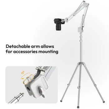 Ulanzi TH04 Overhead Camera Mount 2kg Load 360° Rotatable Ball Head for Camera Microphone Workspace Photography Livestreaming