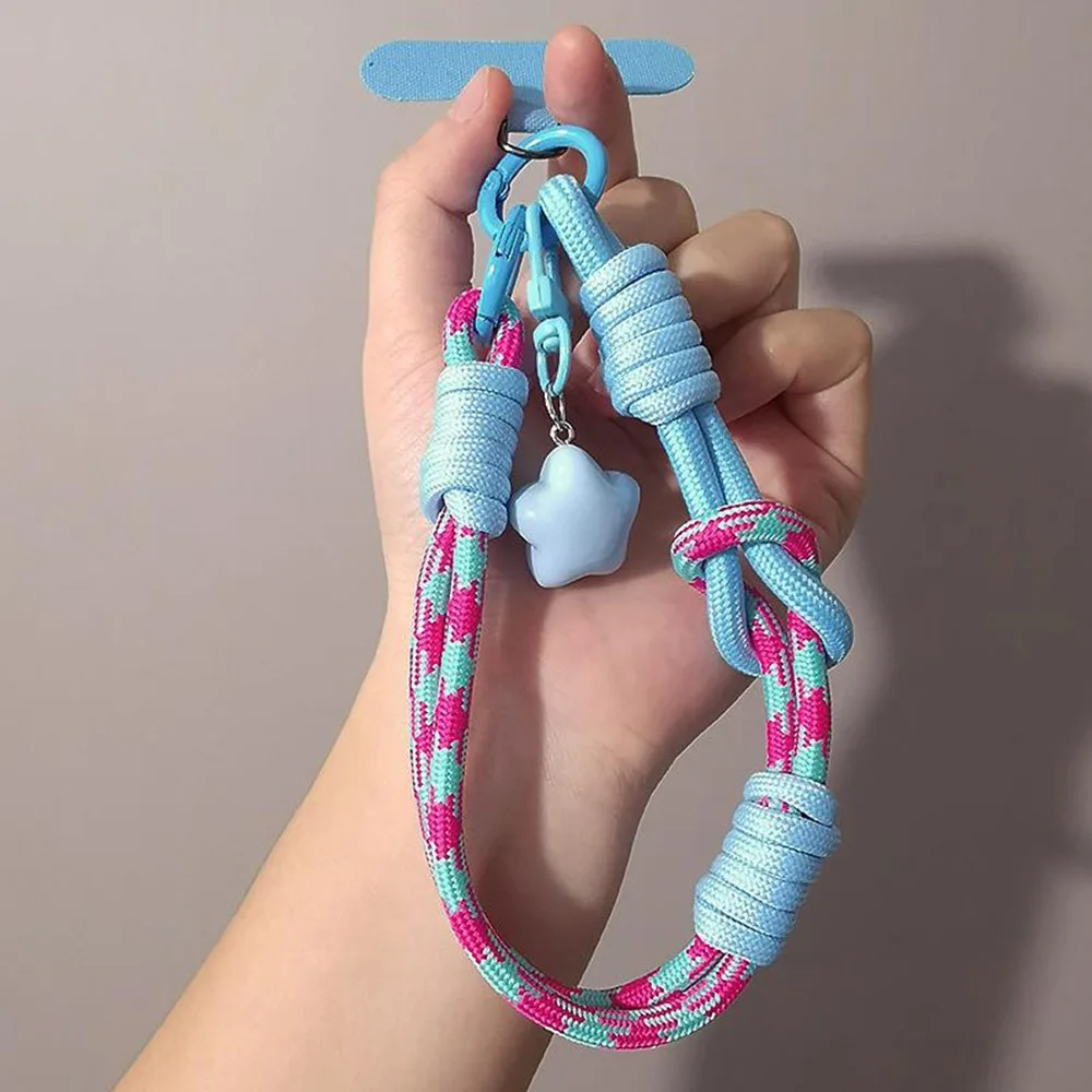 Enhanced Universal Adjustable Phone Lanyard - Stylish 2-in-1 Woven Wrist and Thumb Strap