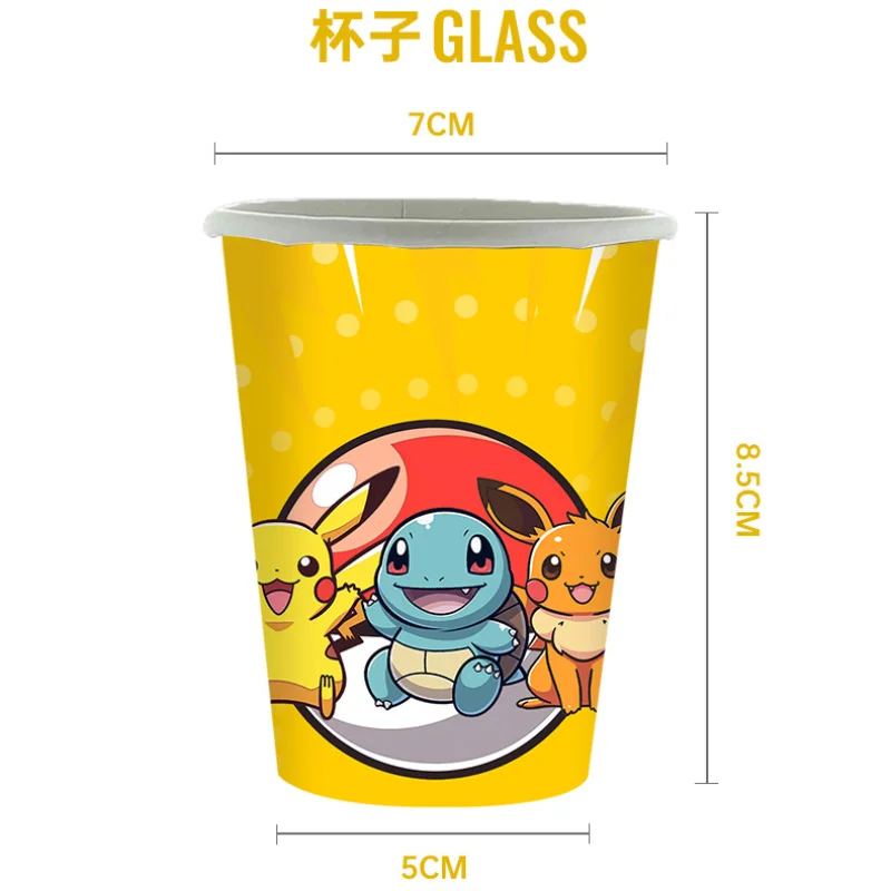 Pokemon Party Tasse Geburtstag Party Decor Pikachu Einweg Tasse Poke Ball Pappbecher Baby Dusche Kinder Jungen Gefälligkeiten Party Liefert – Detail 2