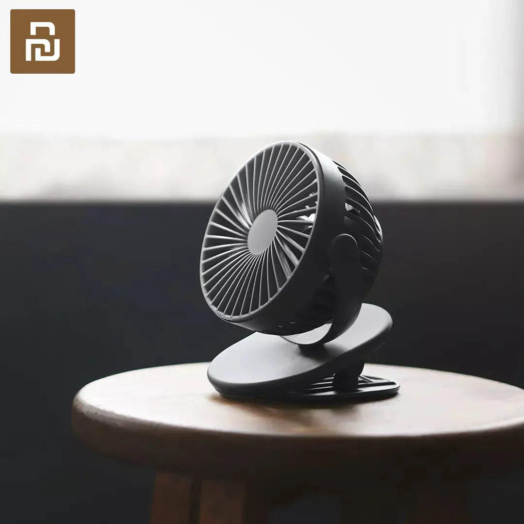 

Вентилятор с клипсой Solove, вращающийся на 360 °, настольный USB-вентилятор с клипсой для общежития, бесшумный перезаряжаемый ручной 3-й вентилятор, портативный мини-вентилятор