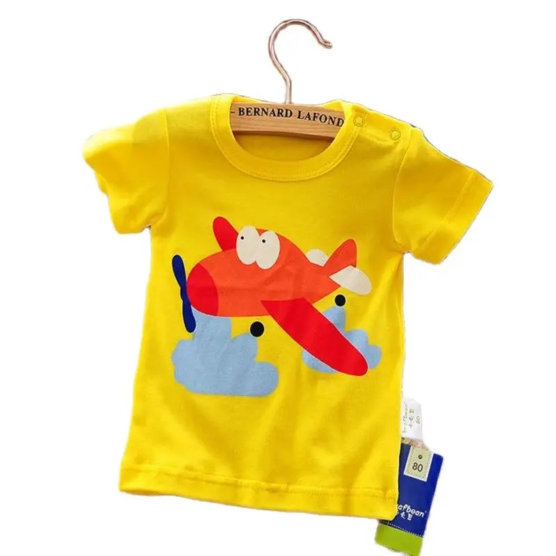 Baby Boys Girls Summer Short Sleeves Cotton Cartoon T-shirts Kids Tops