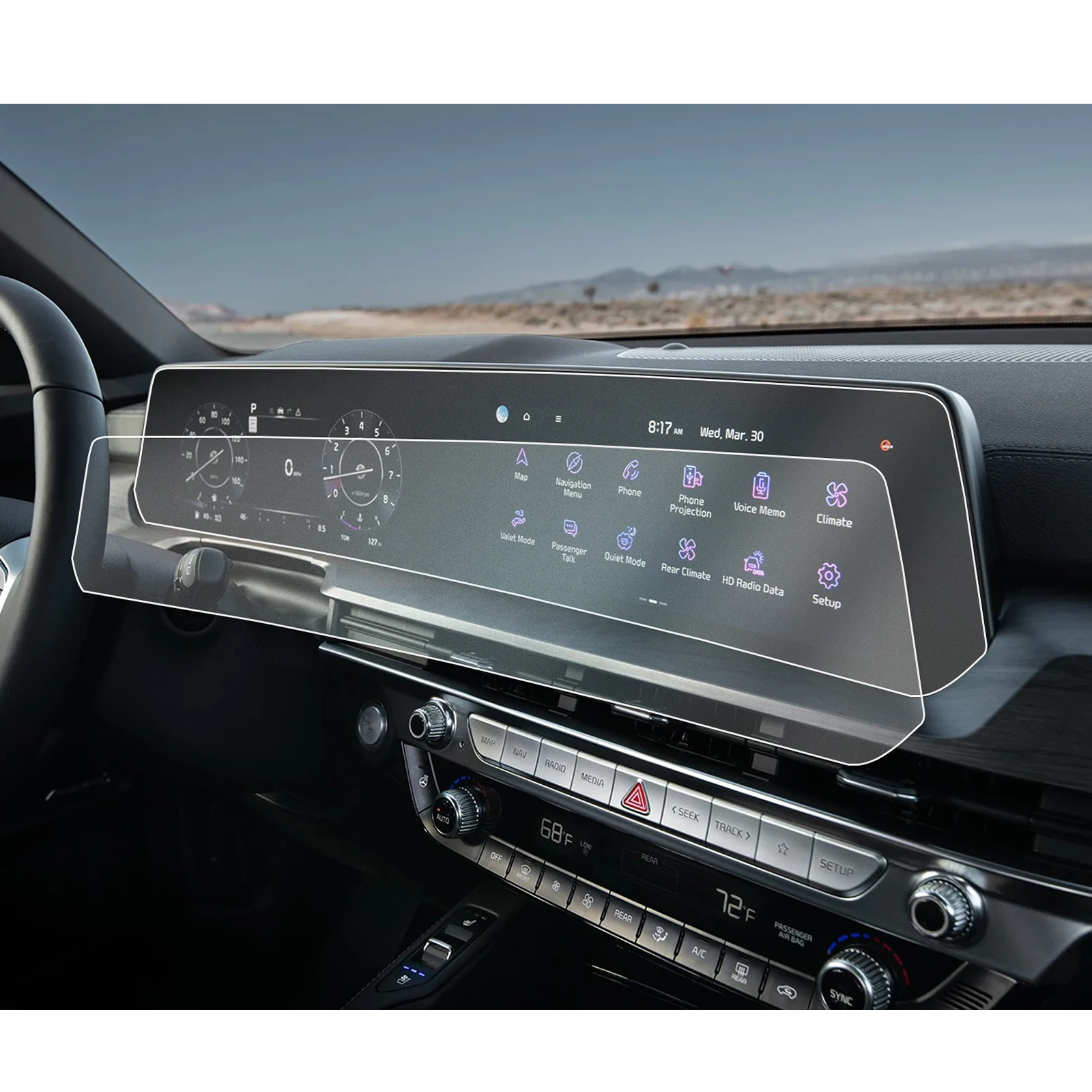 LFOTPP Nano Screen Protector for Kia Telluride 2023 Car Central Control