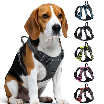 Dog Harness with Handle for Large & Medium Dogs, Breathable Padding Safety Pet Vest Outdoor dog walking harness