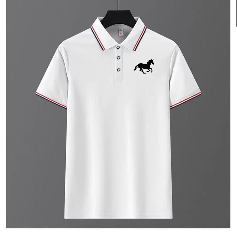 Embroidered Men's Polo Shirt, Summer Trend Short Sleeved Top of the Line Business Casual Comfortable Breathable Polo Shirt 14 Sf297ab5ade98420189c7334ece92e2ddd