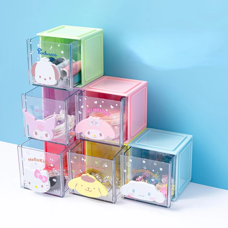 

Kawaii Kuromis Series Cute Stationery Storage Box Students Desktop Pochaccos Box Drawer Small Storage Boxes Fun Jenga Kids Gift