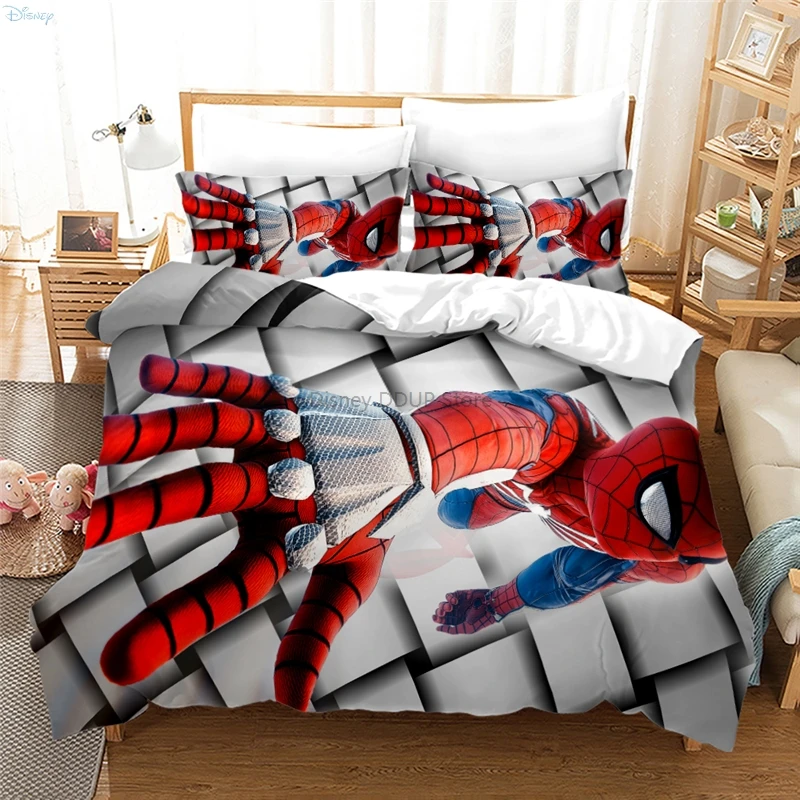 2022 Cute Cartoon Spider Man 3d Bedding Set Duvet Cover Sets with Pillowcase Twin Full Queen King Size for Boys Girls Kids Gifts 