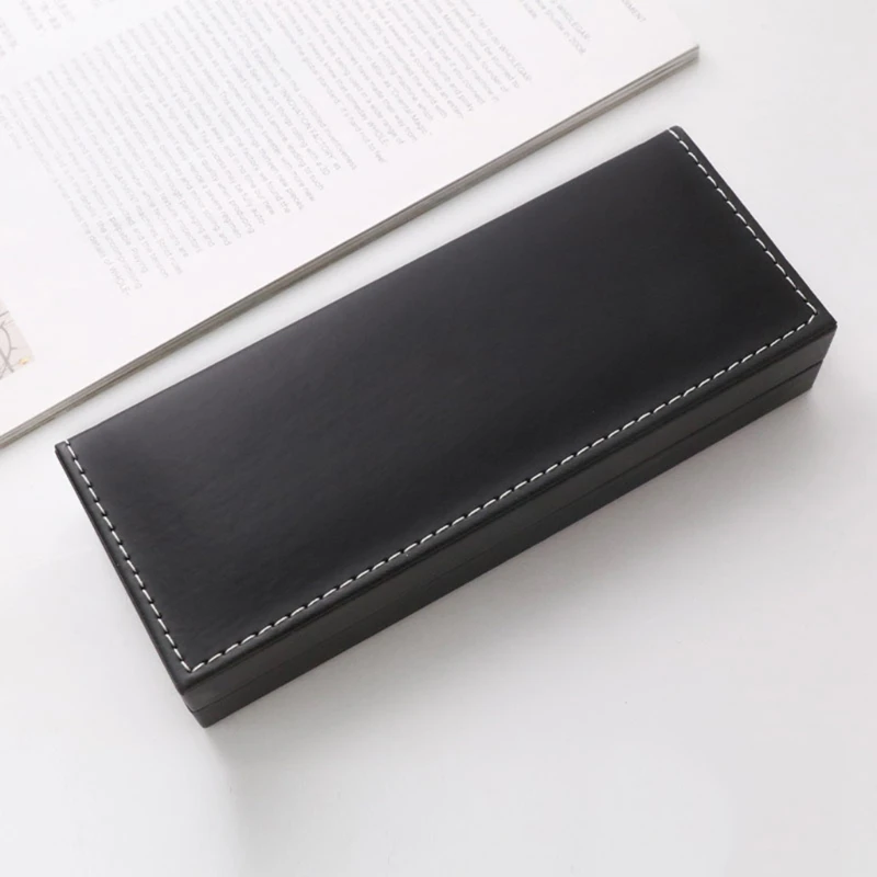 Rectangular Clamshell Gift Pen Box Business Office Pen Storage Box Creative School Supplies Pencil Cases for Jewelry D5QC