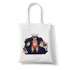 Jujutsu Kaisen Shoulder Bags Fashion Anime Printed Tote Handbag Canvas Girl Environmental Large Capacity Portable Shopping Bag 2