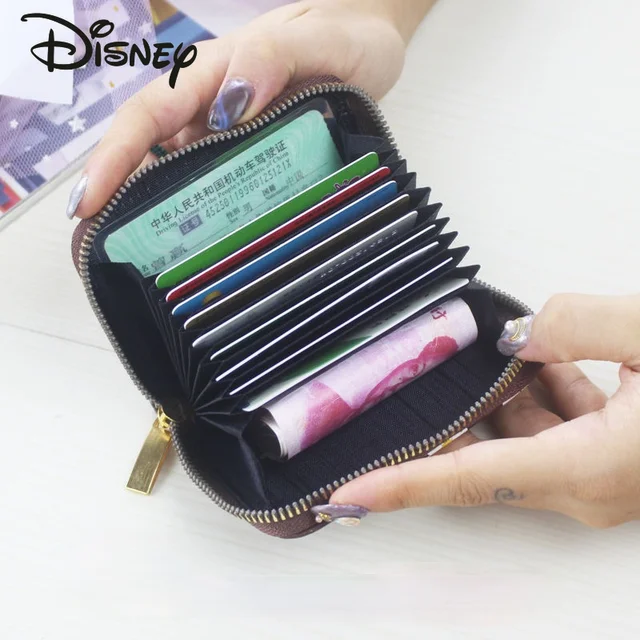 Disney Cartoon Mickey Anti-degaussing Card Holder Pu Zipper Large-capacity Fashion Luxury Ladies Wallet Short Girl Coin Purse 5