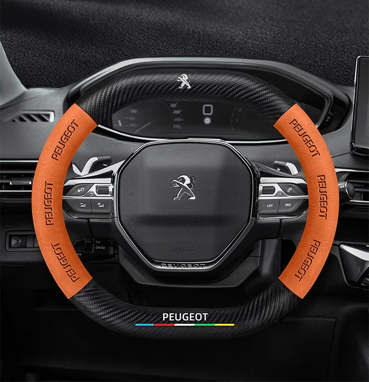 Car Steering Wheel Cover for Peugeot 106 107 108 206 207 208 301 307 308 406 407 408 508 607 2008 3008 4008 5008 GT RCZ Rifter steering wheel cover