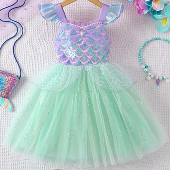 Girls Mermaid Princess Dress 1