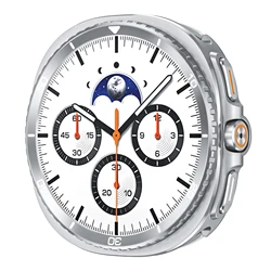 Luxury Metal Watchcase: Premium Aluminum Alloy Protector Cover for Galaxy Watch 8 40mm (Silver white)