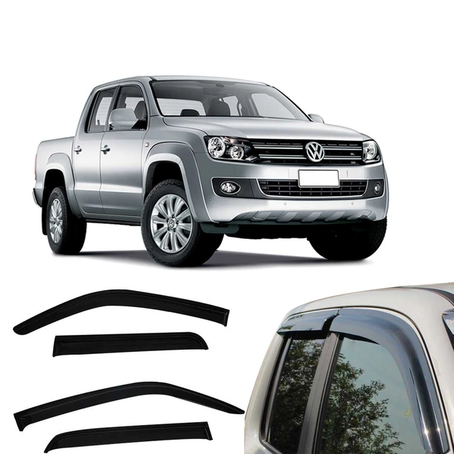 Fenster Visier Wind Regen Deflektoren für Für Volkswagen Amarok 2009-2023  VW Amarok V6 4X4 Auto Stying Zubehör 4PCS Schwarz Rauch - AliExpress