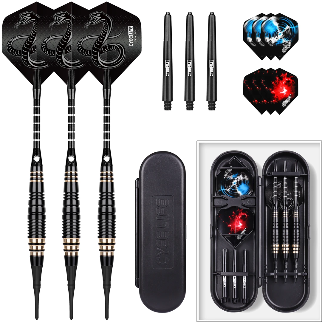 CyeeLife 18g 3Pcs Professional Soft Tip Darts Set with Extra dart tool