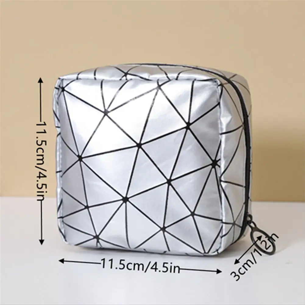 Rhombus Pattern Makeup Bags Portable Pad Pouch Bags Reusable Sanitary Napkin Storage Bag Storage Pouch Sanitary Napkin Bag