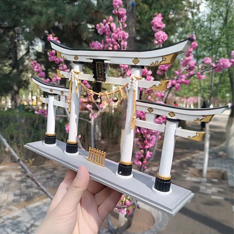 DIY Wooden Miniature Model Kit Mitsumine Shrine Japanese Construction Casa 3D Puzzle Dollhouse Home Decor for Friends Gifts 4