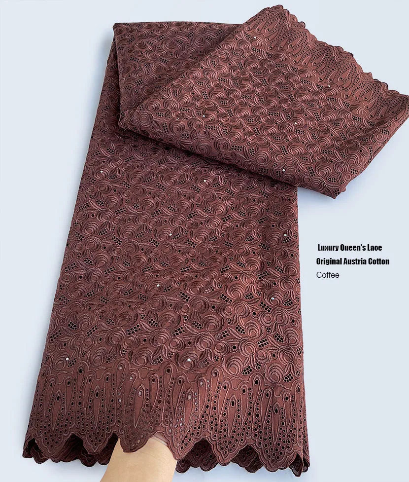 Luxury Queen Lace Original Austria Cotton African Polished Fabric inspired Garment Korea Made for Occasions Celebrants 5 Yards lace fabric,chiffon lace fabric