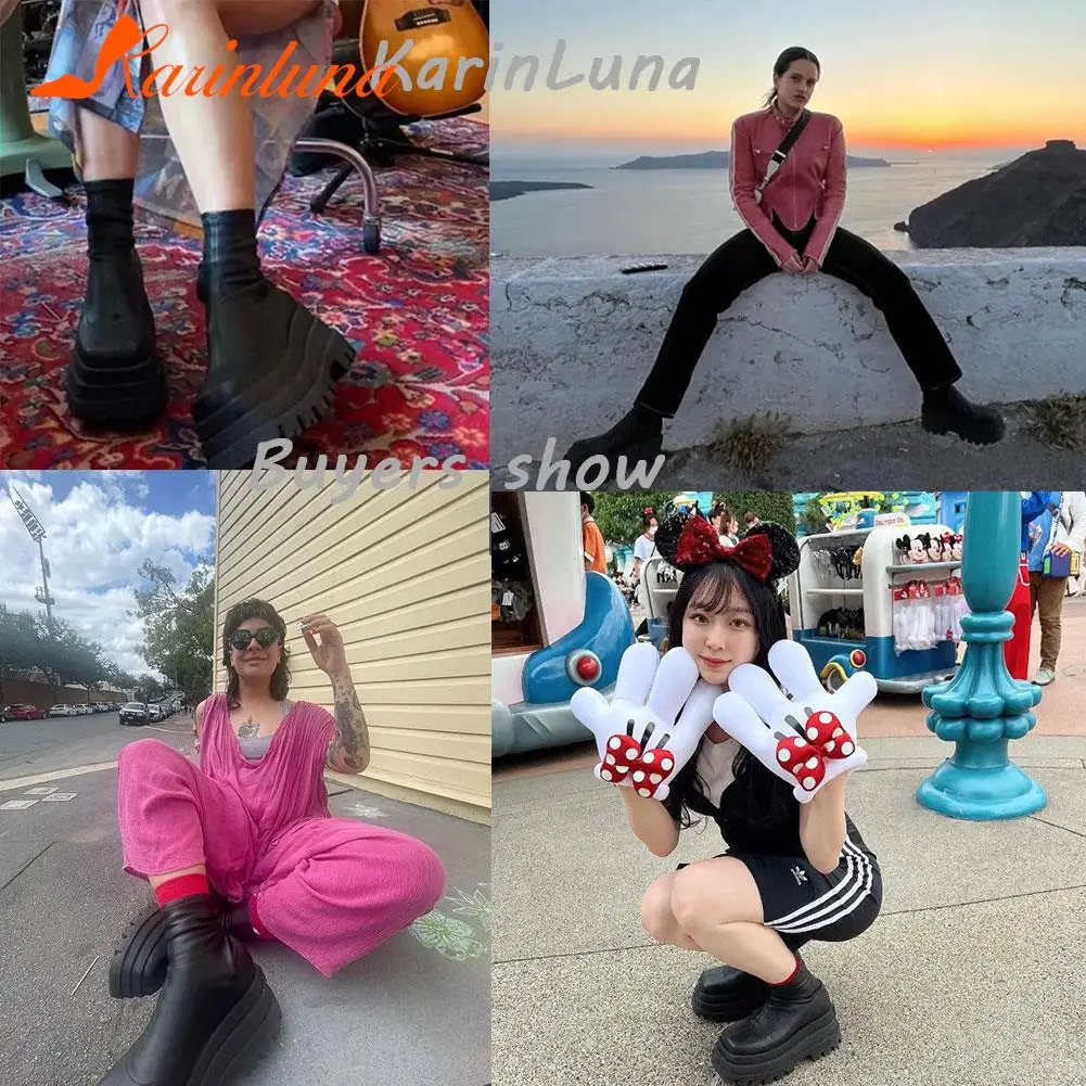 Women Ankle Boot Gothic Style Cool Women Triple Bottom  Boot 2023 Brand New Street Women Platform Sandals Shoes Big Size 42