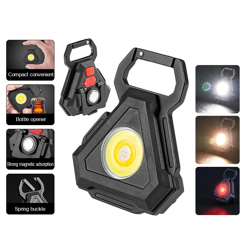 

Cap Clip Light Type-C Charging Cob Work Light Key Chain Light Strong Magnetic Led Inspection Light Body Light