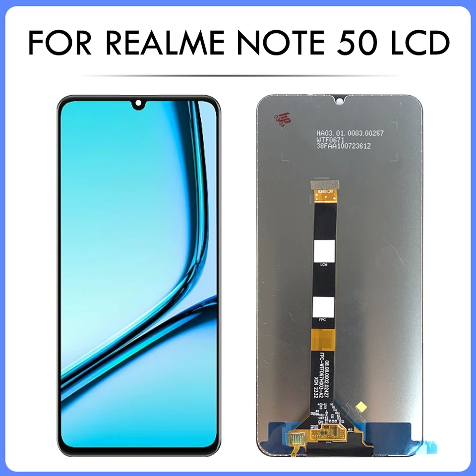 HLYGZX Display di Ricambio per Realme Note 50 Schermo LCD, RMX3834 Kit di Riparazione per Schermo Touch Digitizer Assembly