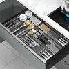 Kitchen drawer storage partition simple chopsticks knives and forks tableware sorting box free combination home desktop division 1