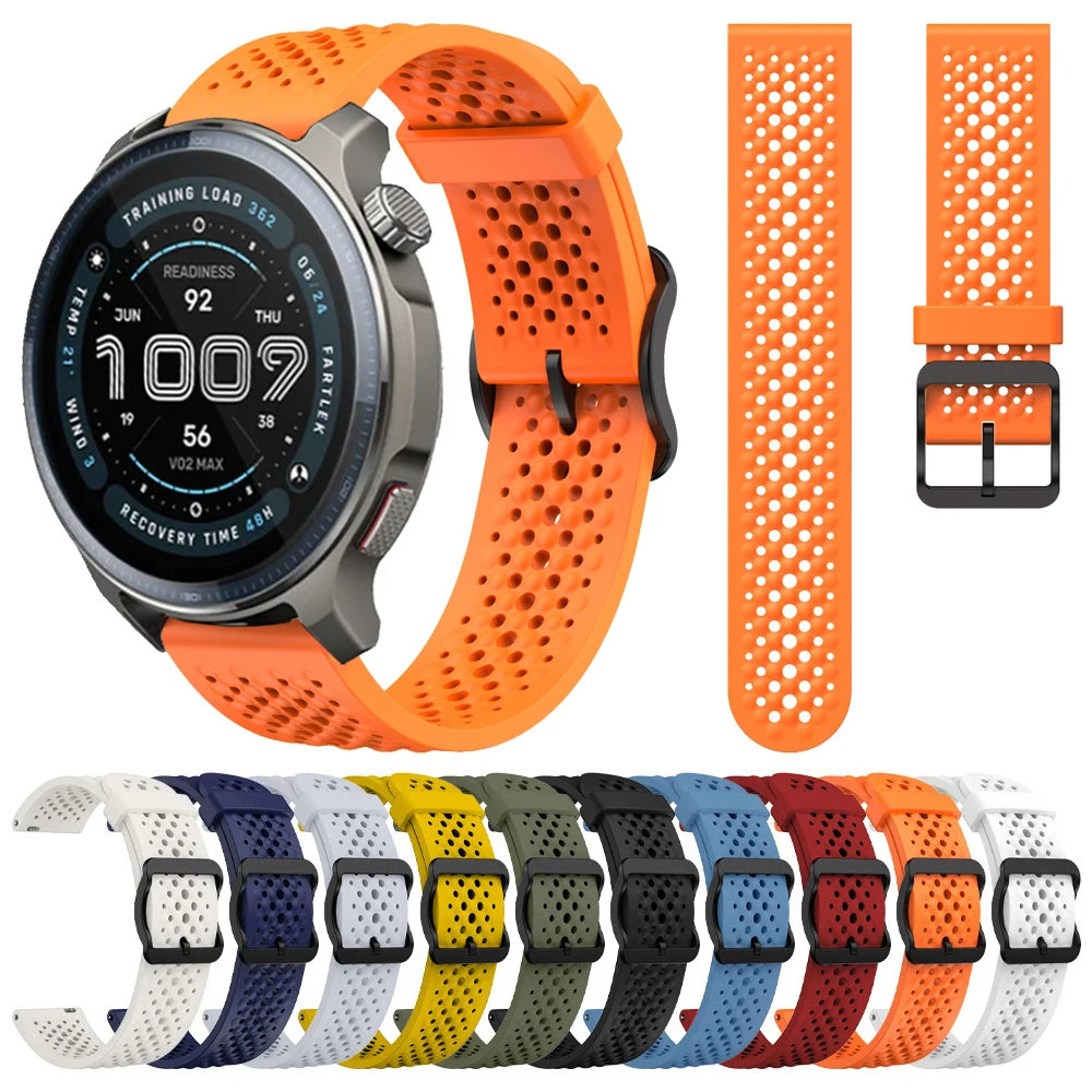 Enhanced Silicone Strap - 22mm Breathable Bracelet