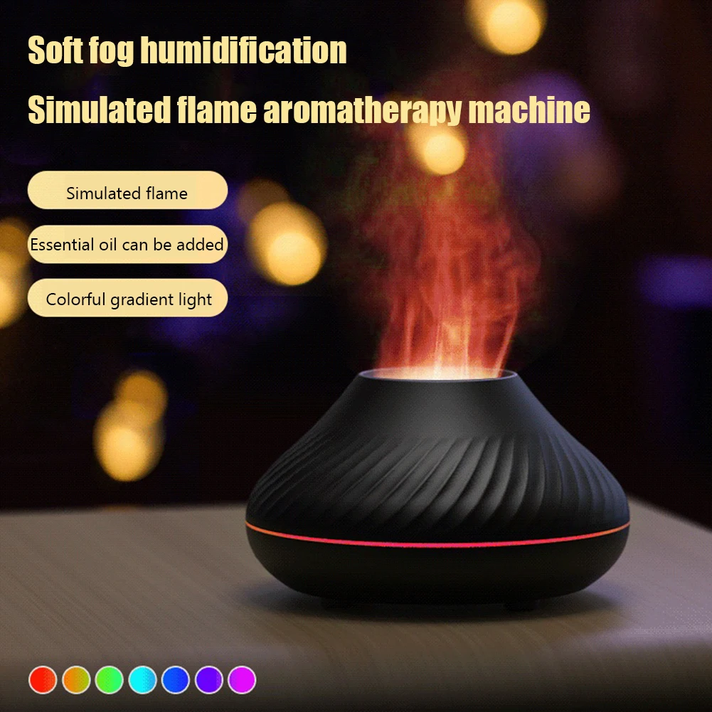 Kinscoter Volcanic Aroma Diffuser Essential Oil Lamp 130ml USB