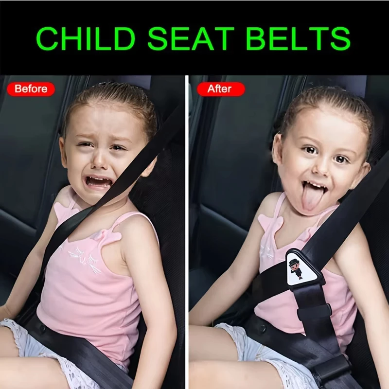 Cintura di sicurezza per bambini in auto, previene il movimento, chiusura regolabile, sicura e confortevole, sedile anti-strangolamento al collo, semplice e conveniente - Image 4