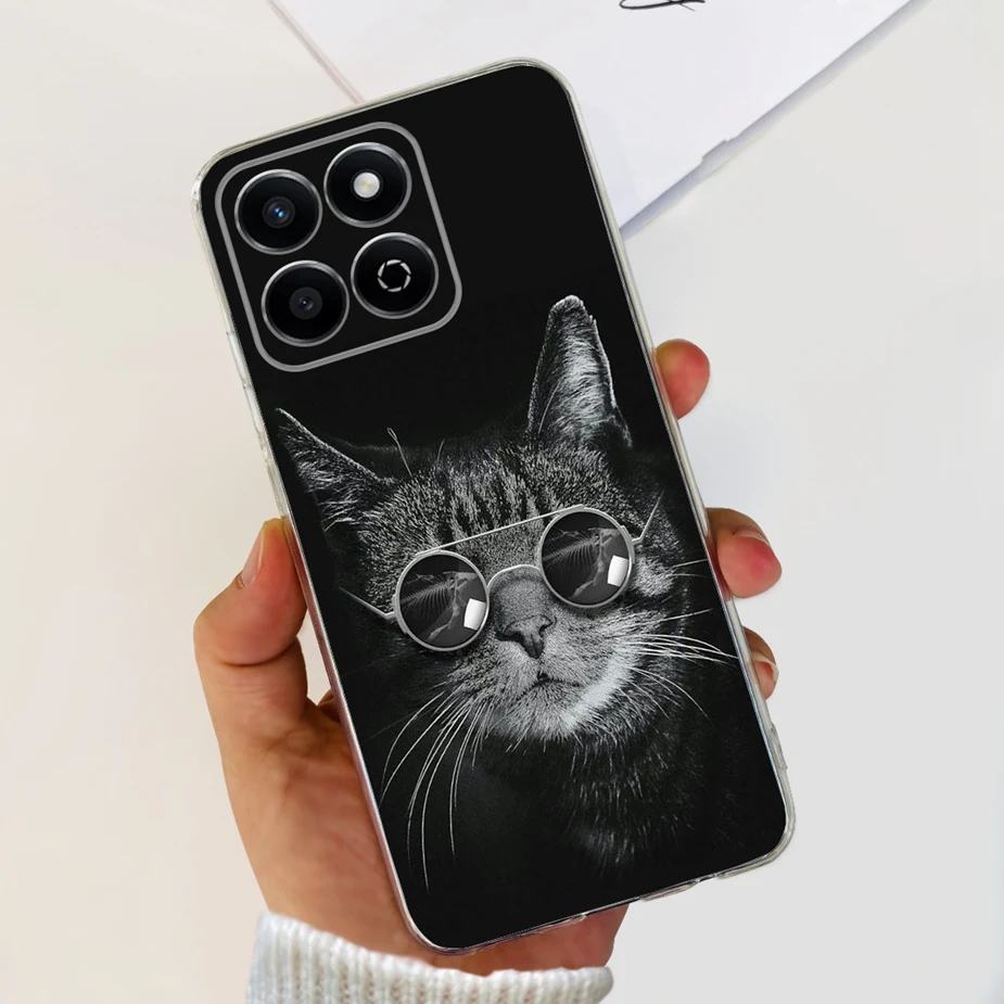 Cute Cat Butterfly Painted Soft Silicone Phone Case Cover