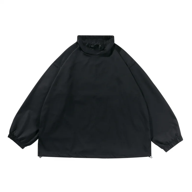 

Men's Windbreaker Jacket High Collar Thin Retro Casual Couple Style Sports Coat Large Size Men's And Women's Windproof Jacket