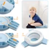 TYRY.HU Baby Portable Toilet Multifunction Pot Silicone Baby Folding Potty Training Seat 3 in 1 Travel Training Chair Toilet Pot 3