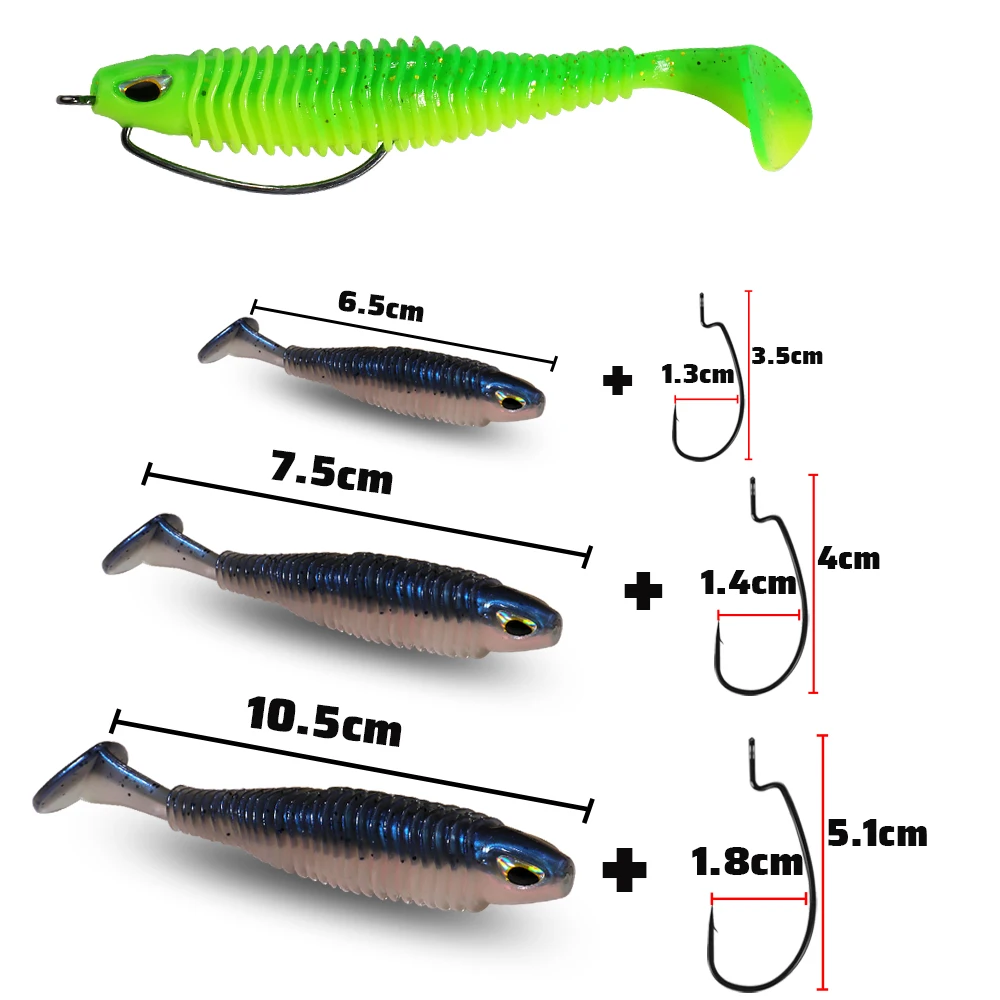 10 Leurres Souples Paddle Tail 12cm / 7g - Pêche Mer Et Eau Douce