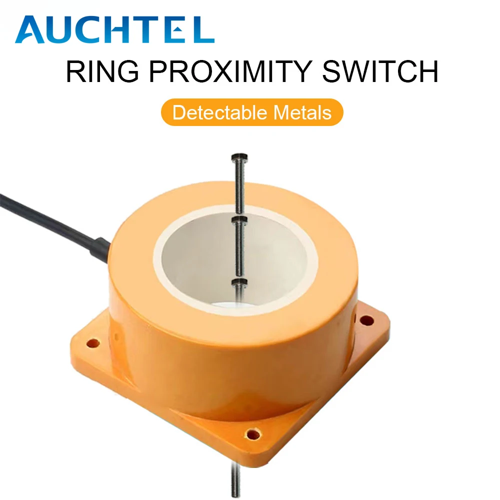 Auchtel Interruptor de Proximidade Indutiva Detecção de Metal Fio de Solda Máquina de Parafuso da Mola Detecção de Alimentação Contagem Sensor Anel Grande
