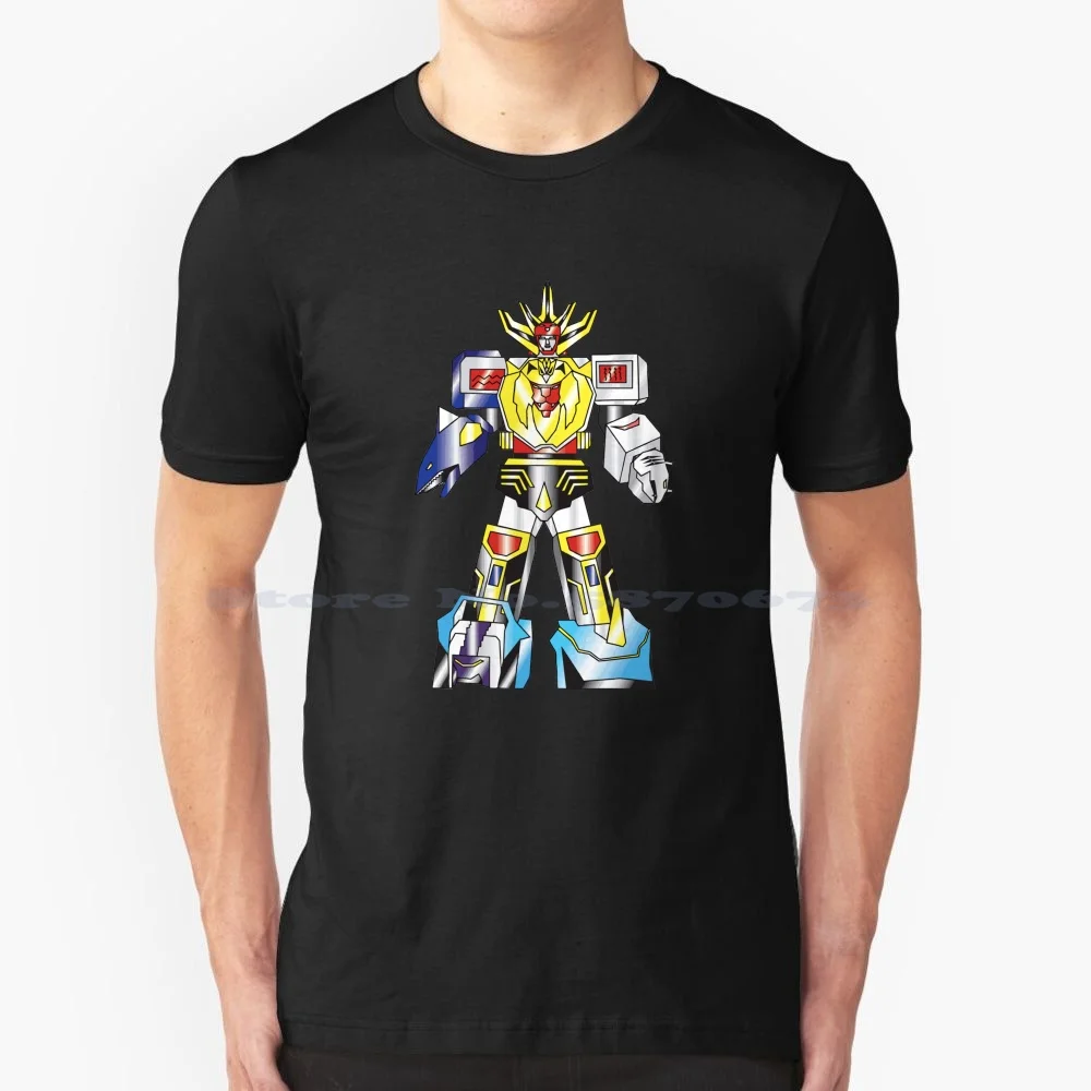 Maglietta Megazord 100% Cotone Tee Megazord Super Sentai Mighty Morpin Japan