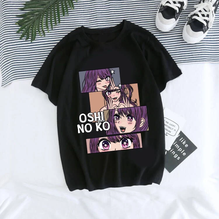 

Harajuku Ullzang Women T-shirts Anime Oshi No Ko Short Sleeve T-shirt Female Ai Ruby Akane Aquamarine Hoshino Unisex Clothes Top