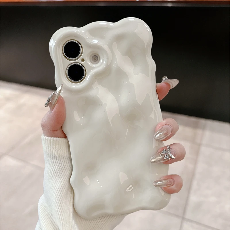 3D D Letter Soft iPhone Case with Cotton Wrist Strap_BDHL8191