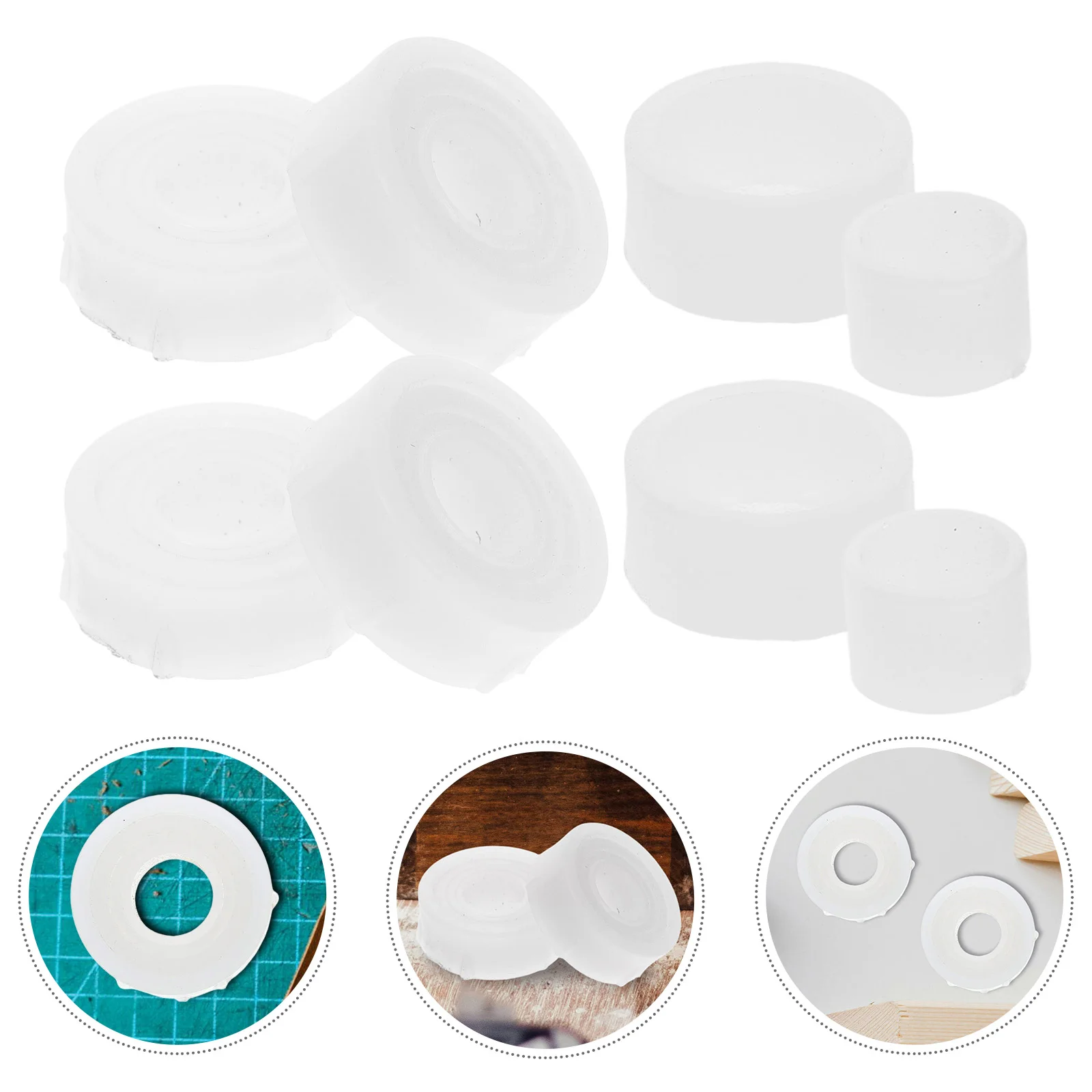 2 Sets Grinding Wheel Reducing Sleeve Bench Grinder Arbor Adapter Desktop White