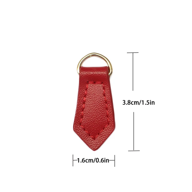 2Pcs Leather Zipper Tags Fixer Pull Replacement DIY Wallet Purse Bag 