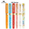 JINHAO 100 Centennial Fountain Pen Resin Gold Clip Nib EF F M Students Pens Business Stationery School Office Supplies PK 9019 1