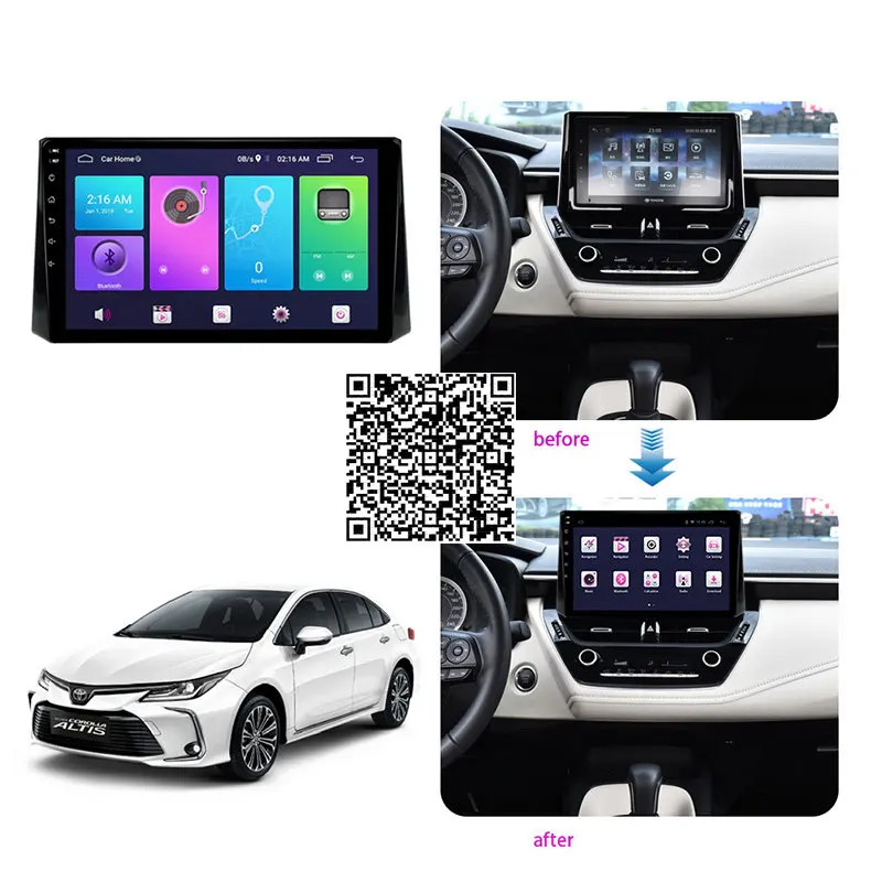 

4+64G Car Radio Stereo For Toyota Corolla/Altis/Levin 2019 Android Multimedia System GPS Navigation DVD Player