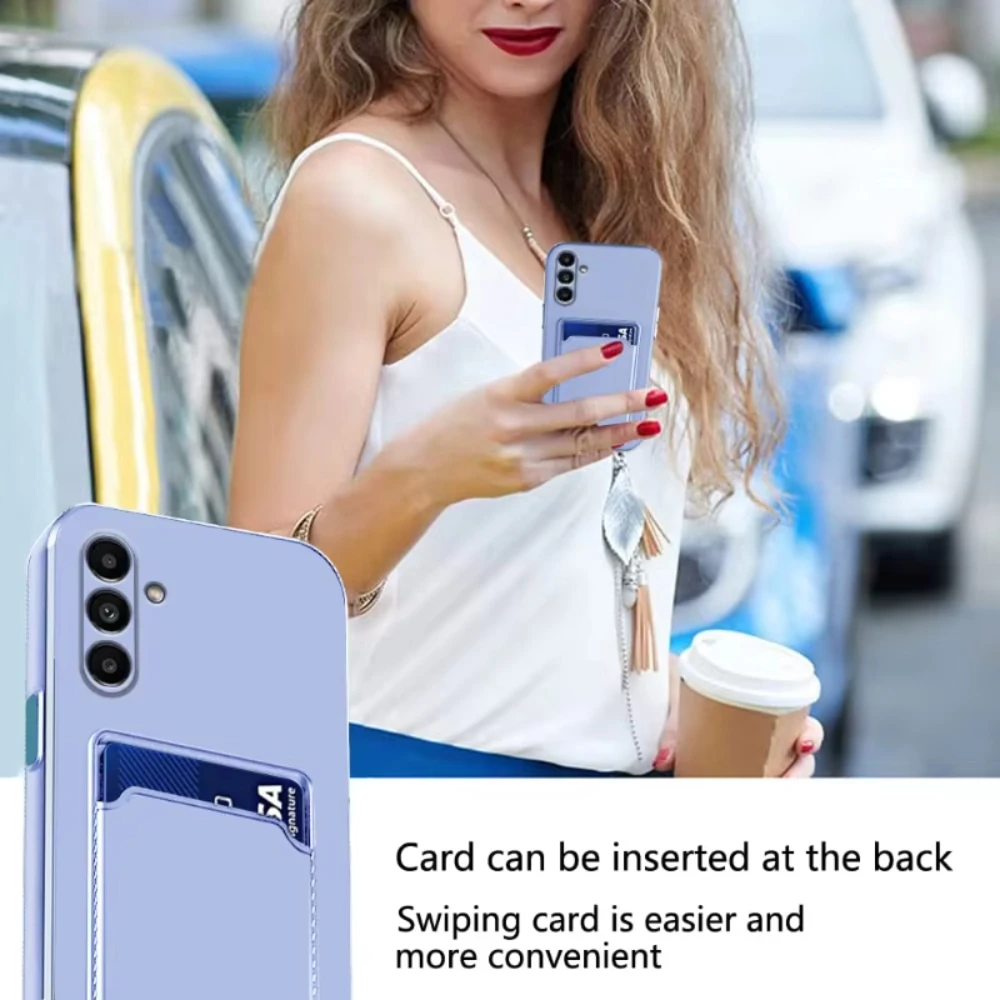 Silicone Wallet Card Holder Phone Case Cover